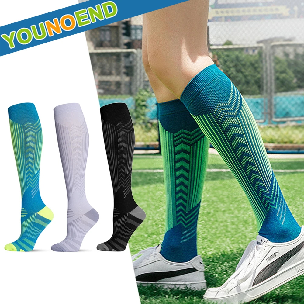 1Pair New Calf Compression Socks 20-30mmhg High Stockings Men Women Sports Socks for Marathon Cycling Football Varicose Veins