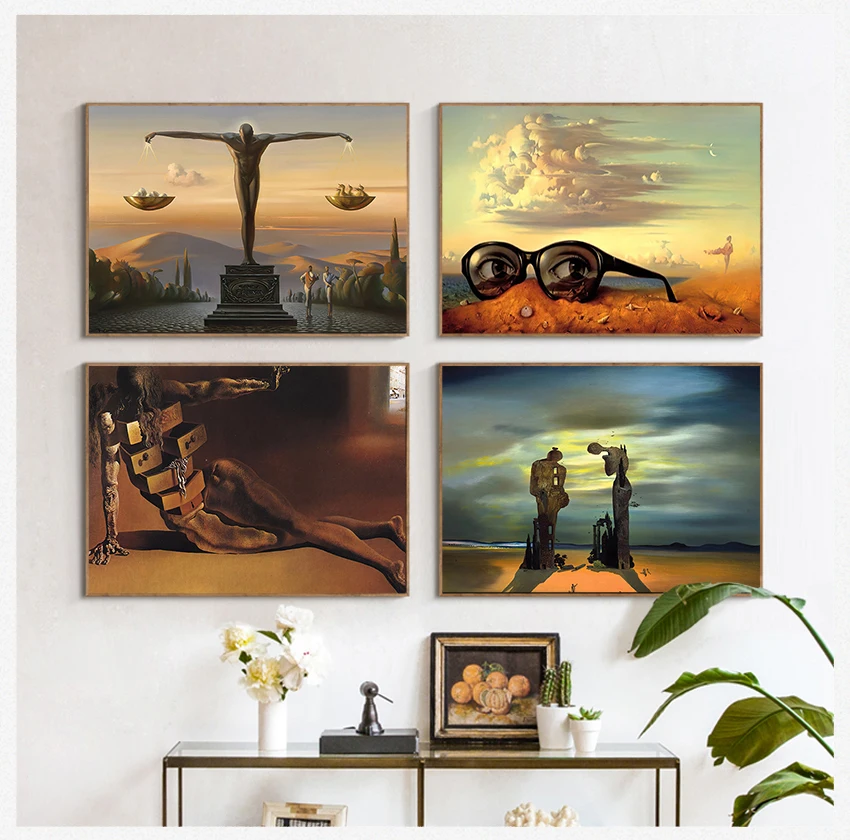 Sailboat Picture Canvas Painting Diary of Discovery By Vladimir Kush Salvador Dali Canvas Art Print Poster The Waves Book