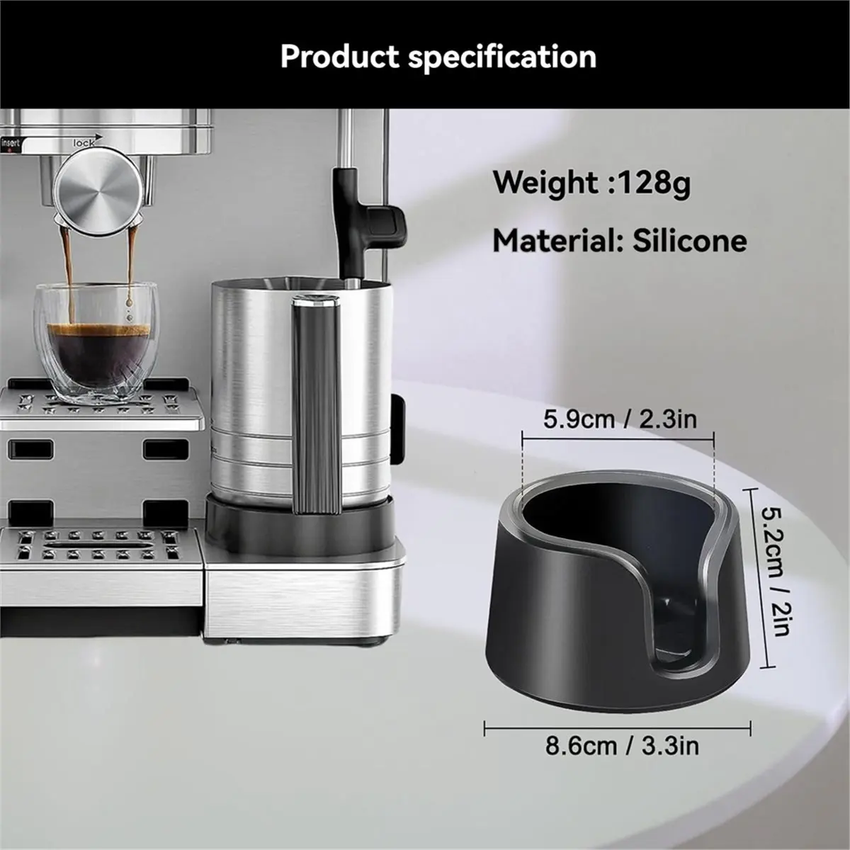 Top For Ninja ES601 ES655 ES701 Coffee Handle Tamper Holder Portafilter Funnel Anti-Slip Mat Espresso Machine Tool Set