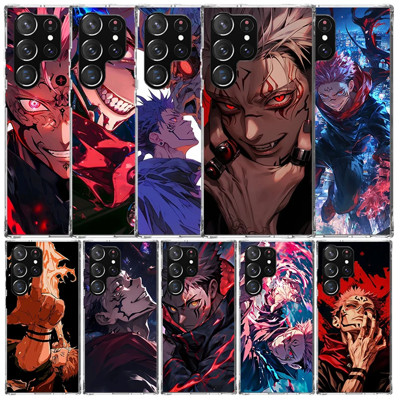 Kaisen J-Jujutsu Itadori Yuji Phone Case For Samsung Galaxy S24 S25 Edge S26 Ultra S22 S23 Plus S21 + S20 FE Soft TPU Back Cover