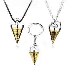 Anime Tengen Toppa Gurren Lagann Keychain Core Drill Pendant Key Chain for Women Men Cosplay Keyring Jewelry