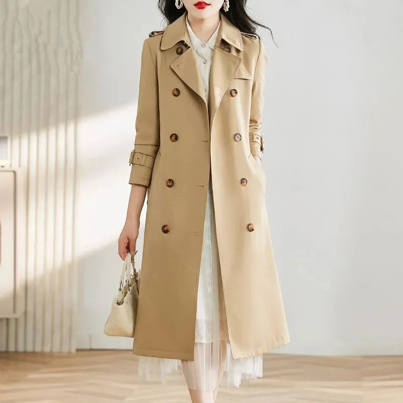 

New Women Long Windbreaker Jacket Spring Autumn Korean Loose Parker Overcoat Female Casual Trench Coat Office Formal Wear Belt