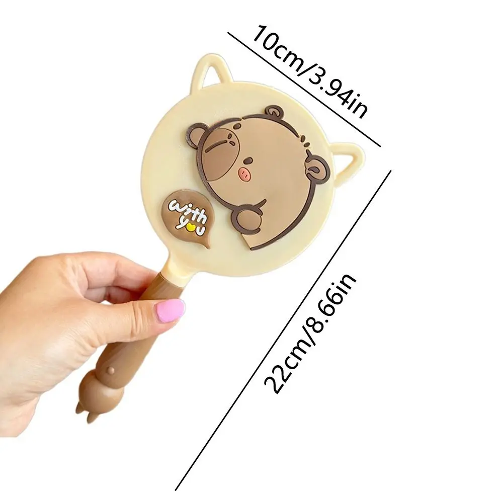 Anti-slip Handle Capybara Handheld Mirror Durable Comfortable Grip Portable Hand Mirror Lightweight Water-proof