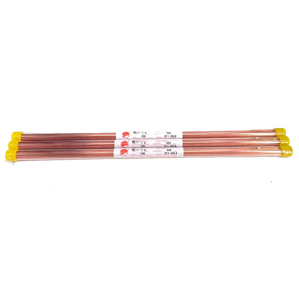 Tubo dell'elettrodo di rame foro singolo 1.0*400mm ID0.3mm per foratrice WEDM