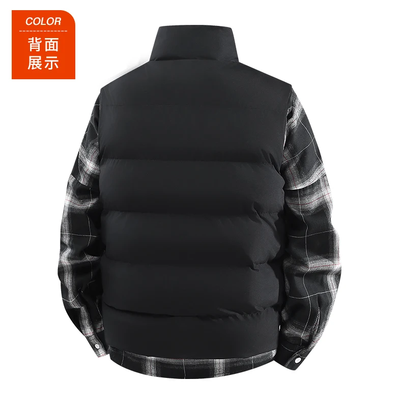 Lightweight Vest Jacket Men Autumn Winter Light Luxury Thick Warm Windproof Sleeveless Coat Man Casual Stand Collar Padded Vests