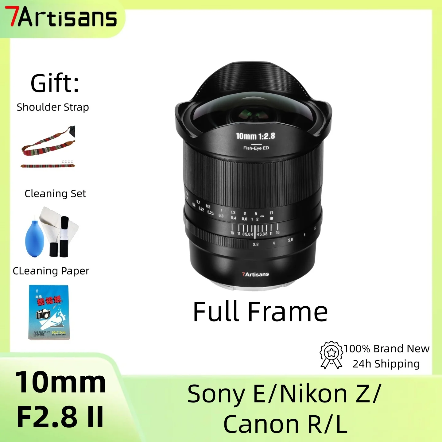 

7artisans 10mm F2.8 II Ультраширокоугольный объектив типа «рыбий глаз» для полнокадровых камер Sony E, Nikon Z, Canon RF, EOS R, Leica, Lumix, Sigma L, A7MIV, A7R