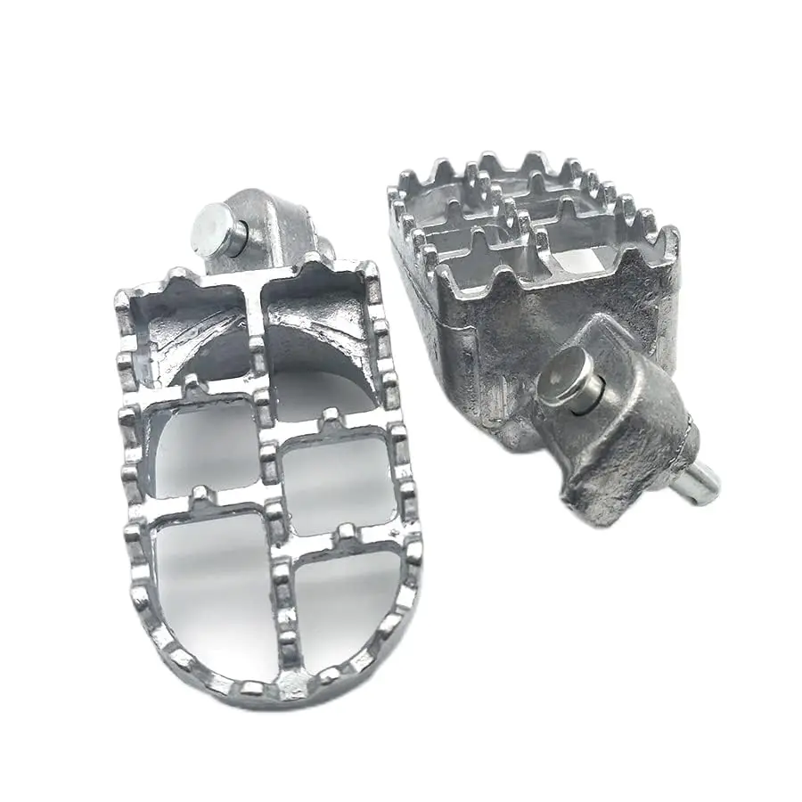 

Aluminum Motorcycle Wide Fat Foot Pegs Footrest Pedal Silver for Dirt Bike 8mm