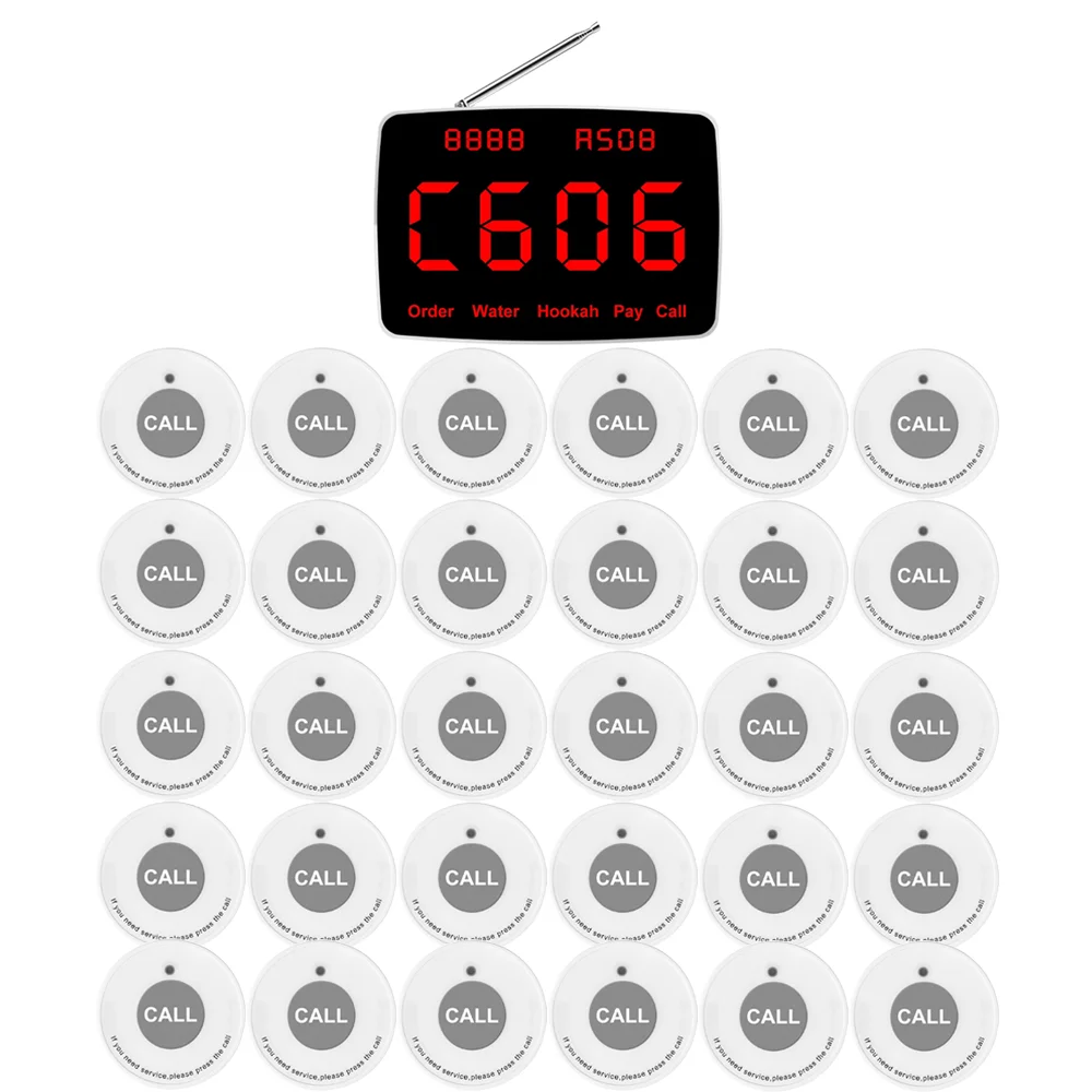 Watch Pager Receiver Display Receiver Call Button Booster Repeater for Restaurant  Paging Cafe Waiter Call Service