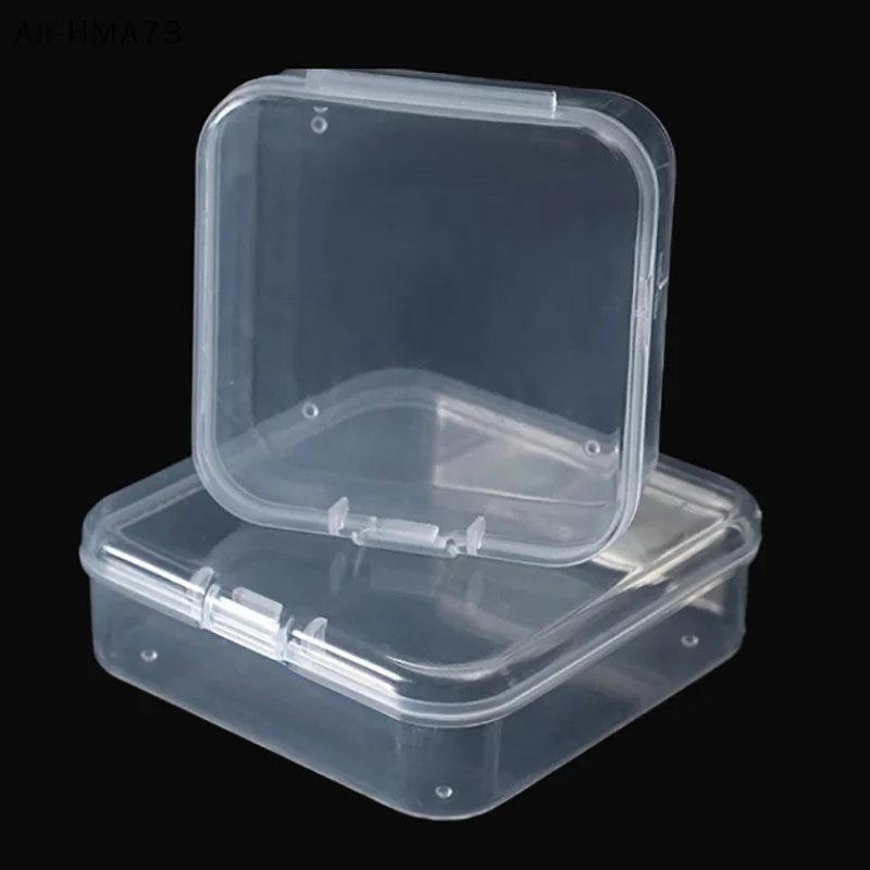 

Mini Plastic Box Rectangular Transparent Packing Box Dustproof Durable ID Card Storage Compartment Box