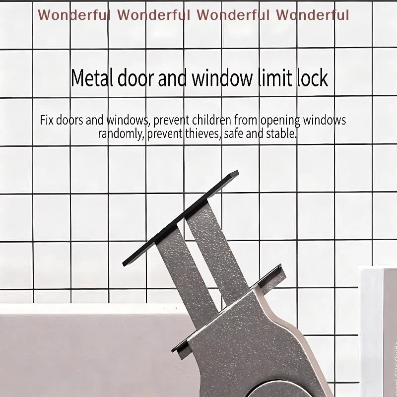 

Комплект из 2 регулируемых замков для раздвижных дверей и окон для защиты детей и малышей, для использования дома и в школе