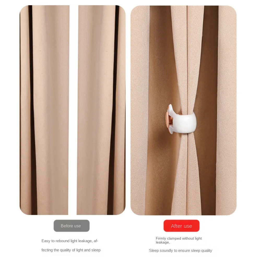 4Pcs Anti-slip Curtain Clips Cat's Paw Shape Compression Resistance Prevent Light Leakage Punch-free Tensile Resistance