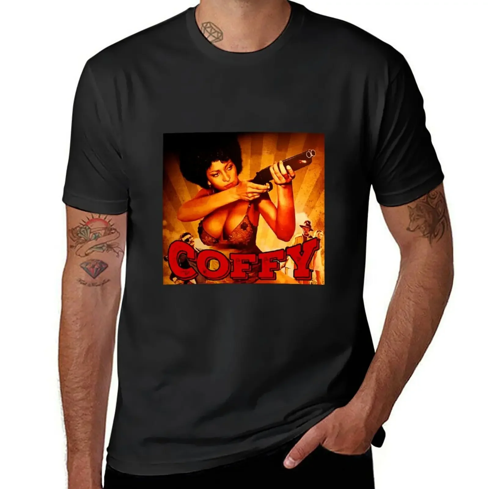 Coffy Old Movie T-Shirt quick drying oversized graphic tee mens tall t shirts