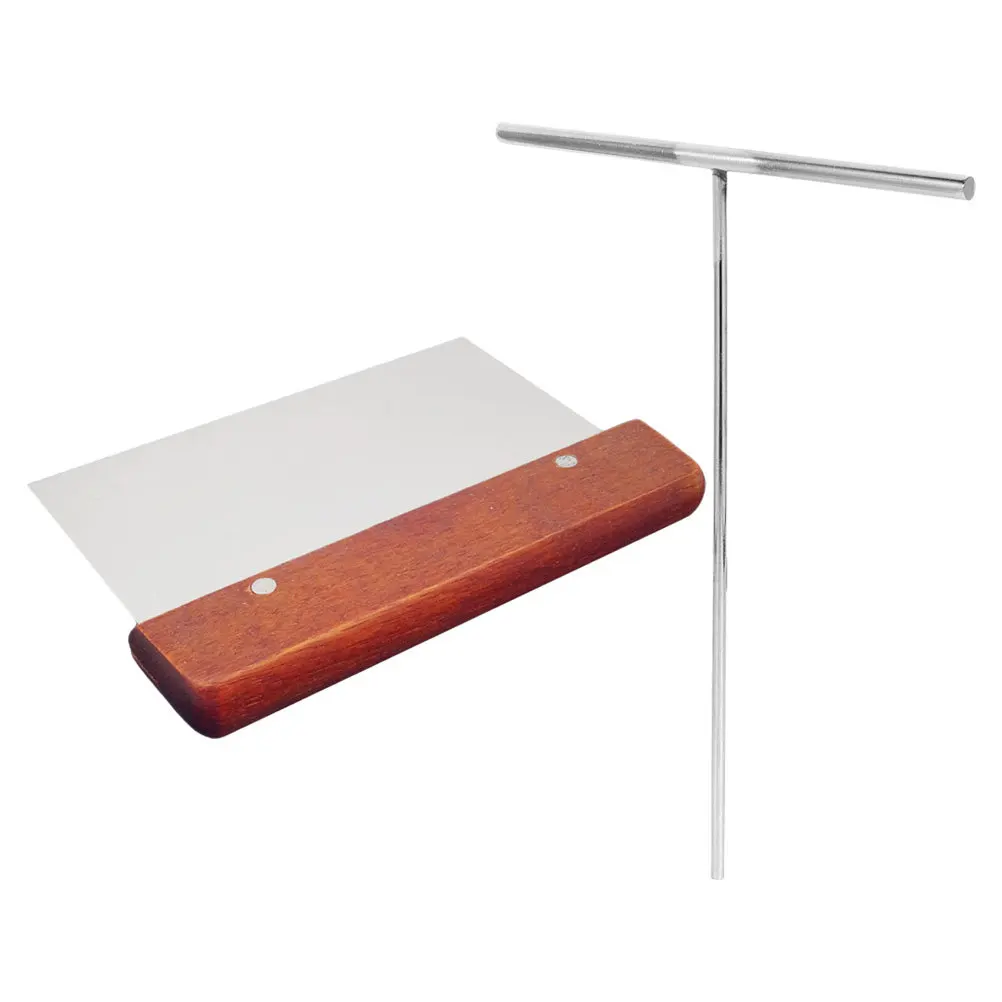 1 مجموعة الفولاذ المقاوم للصدأ فطيرة صنع أداة كريب مفرشة المطبخ المنزلية فطيرة كريب صانع مكشطة ملعقة الموزع أداة