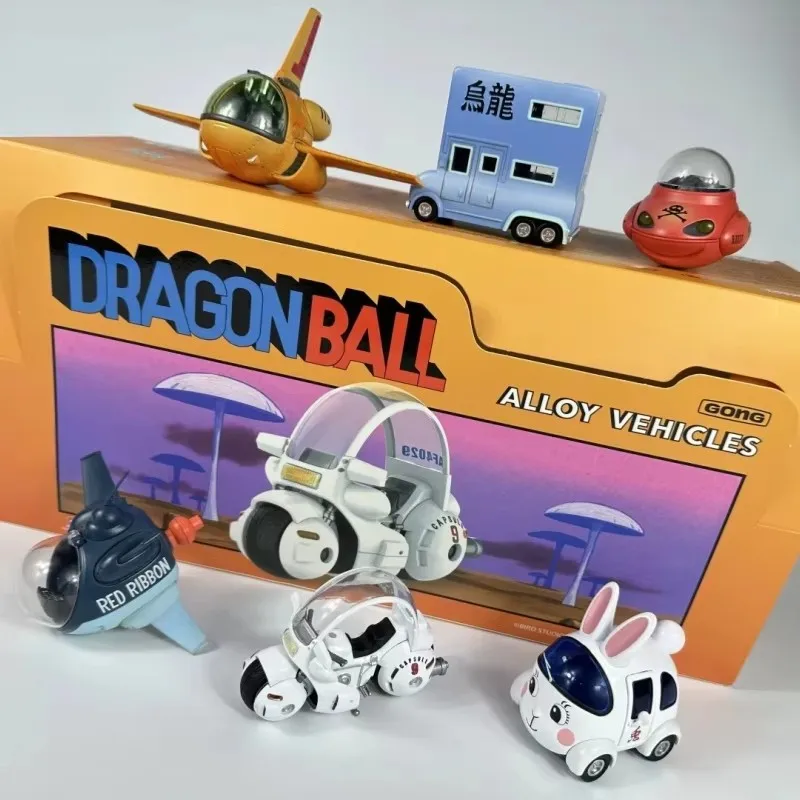 Dragon Ball - Serie de Vehículos de Aleación - Caja Sorpresa - Bulma, Yamcha, Blue Pilaf, Little Driver - Modelos de Coche - Adornos, Regalos de Cumpleaños, Juguetes