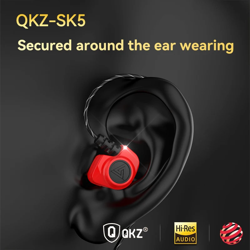 Original QKZ SK5 Wired Earphones In-ear 3.5mm AUX With MIC Noise Reduction HD Call HIFI For Game Music Sports Fashion Design image 4