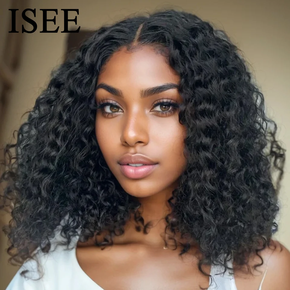 

Wear Go Glueless Wig ISEE HAIR Brailian Water Wave Bob 6x4 HD Lace 100% Glueless Wig Human Hair Ready To Wear Pre Cut Lace wigs