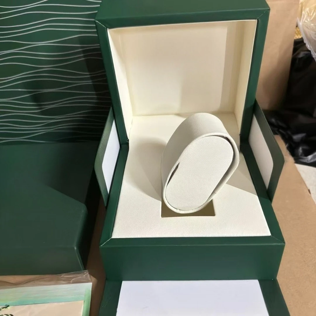 Caja de almacenamiento para relojes, diario negro Water Ghost, caja para relojes de la serie Greenwich con doble calendario, caja para relojes suizos