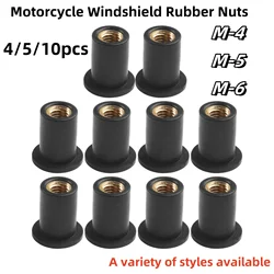 4/5/10 Stuks M4 M5 M6 Motorfiets Voorruit Voorruit Schroeven Bouten Moer Kuip Scherm Fastners Voorruit moer Bolt Washer Schroef