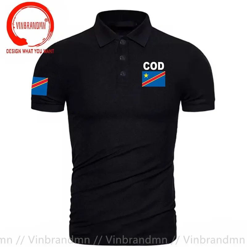 DR Congo Polo Shirts Men Luxury Brand printed for Country Cotton Nation COD DRC DROC Congo-Kinsha Congolese Polo Shirt for Man