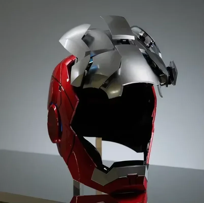 Nuovo casco Jarvis Iron Man Mk5 Real Man indossabile e deformabile con controllo vocale apertura elettrica e tocco del telecomando Ak