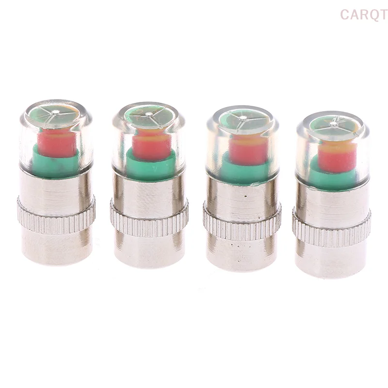 

4X Car Tyre Tire Pressure Gauge Indicator Alert Tpms Monitoring Valve Cap Sensor