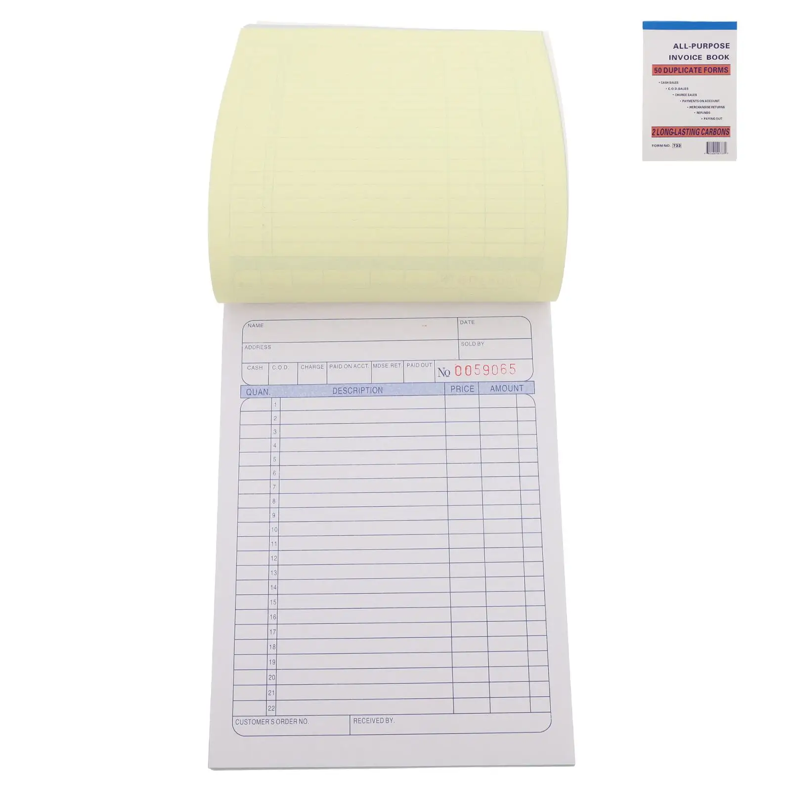 Receipt Book Small Receipts Delivery Note Invoice Books Order for Business Paper