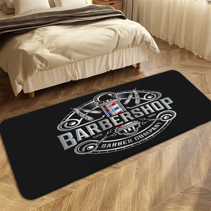 

Barber Shop Mat for Hallway Bath Rug Aesthetic Funny Doormat Entrance Door Useful Things for Home Living Room Floor Carpet