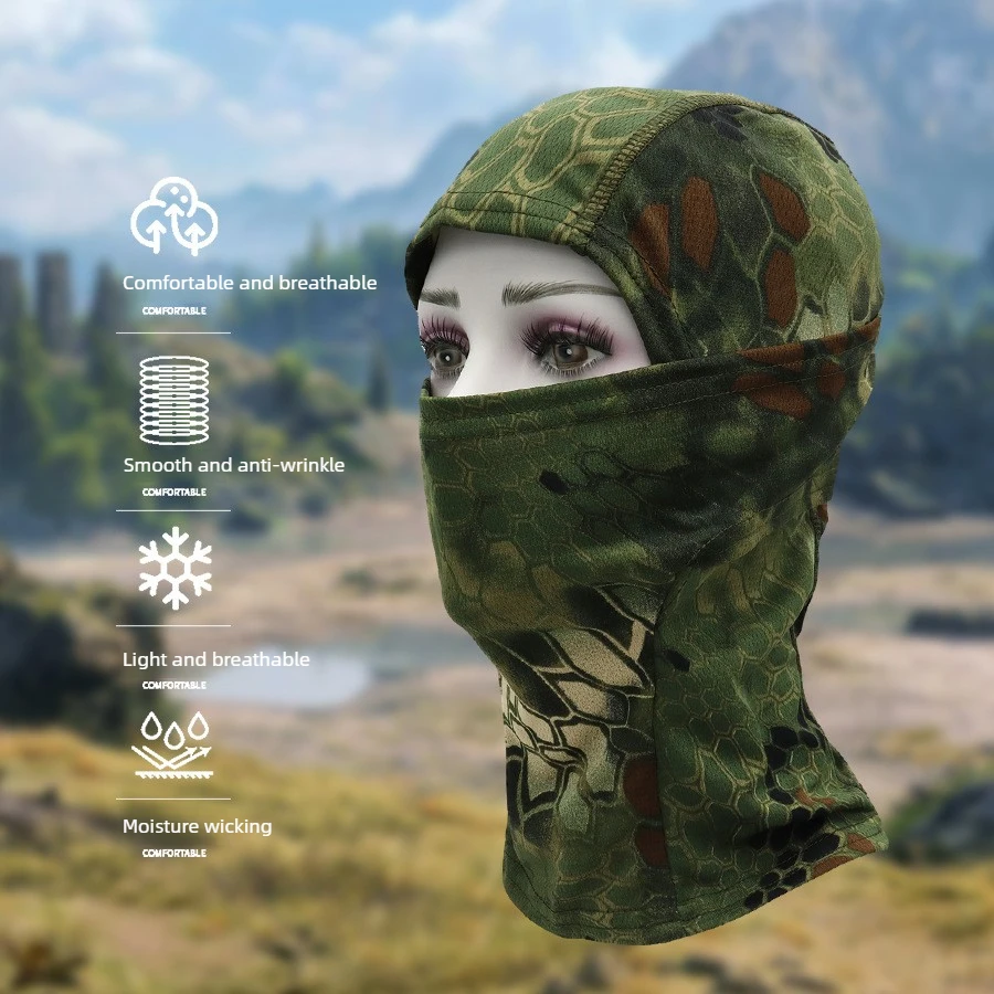 Camouflage headgear dust mask outdoor riding scarf cover face protection breathable sunscreen