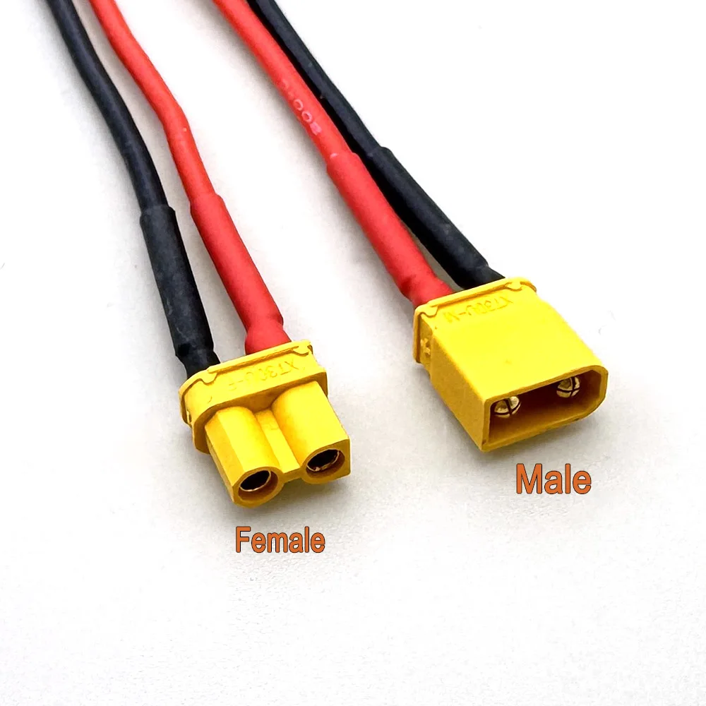 XT30 Plug 10-50CM-1M Male Female Connector with 18AWG Cable for RC Car Lipo Battery Charge Connector Extension Silicone Wire
