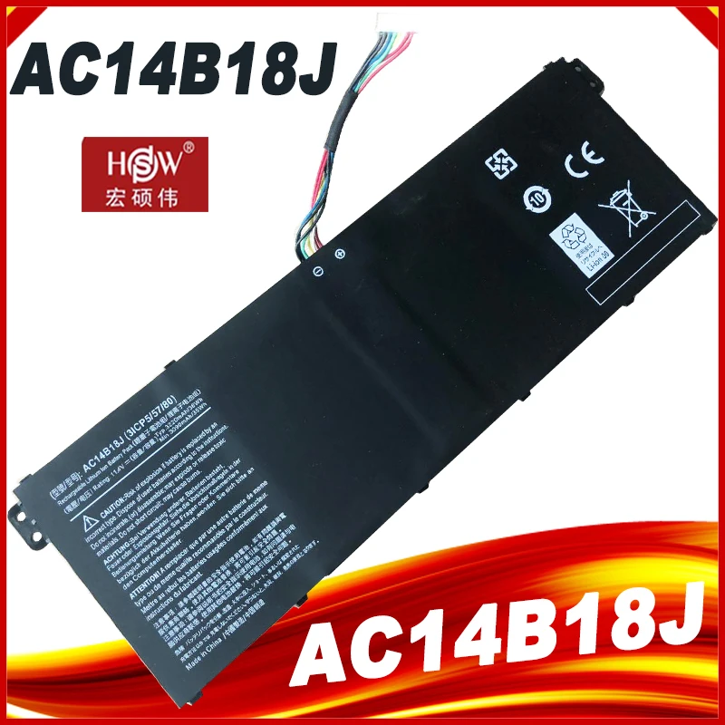 AC14B18J AC14B13J 11.4V 36WH Laptop Battery for Acer Aspire E3-111 E3-112 E3-112M ES1-531 MS2394 B115-MP EX2519 N15Q3 N15W4