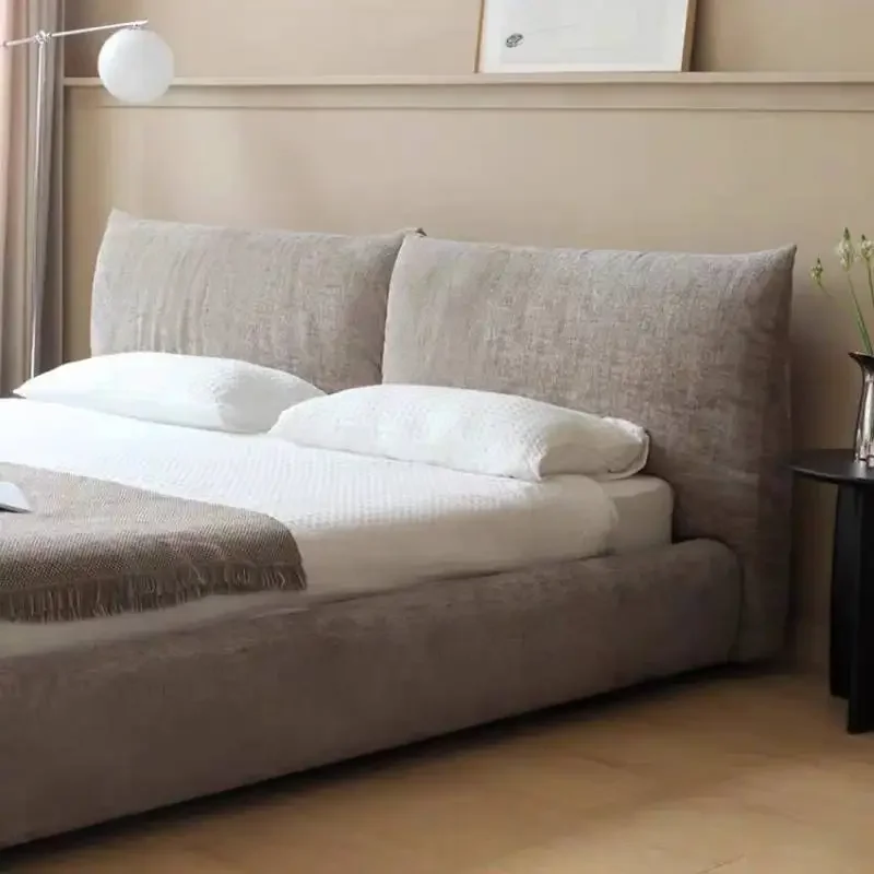 مساحة تخزين إطار سرير خشبي اللوح الأمامي بيع إطار سرير فاخر حديث مزدوج كامل الحجم غرفة نوم Mobili Per La Casa أثاث منزلي #4