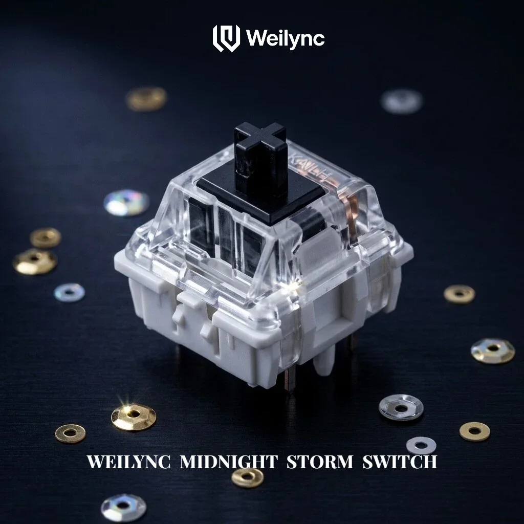 90 pcs midnight storm keyboard switchs, pre-lubricated, suitable for 3-pin MX structure of mechanical keyboard
