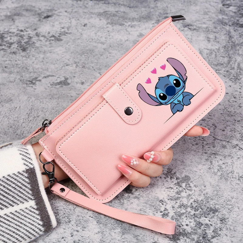 New Stitch Disney Purses for Women Cute Girls Handbags Disney Cartoon Printed Purse Kawaii Coin Purses Women Birthday Gifts