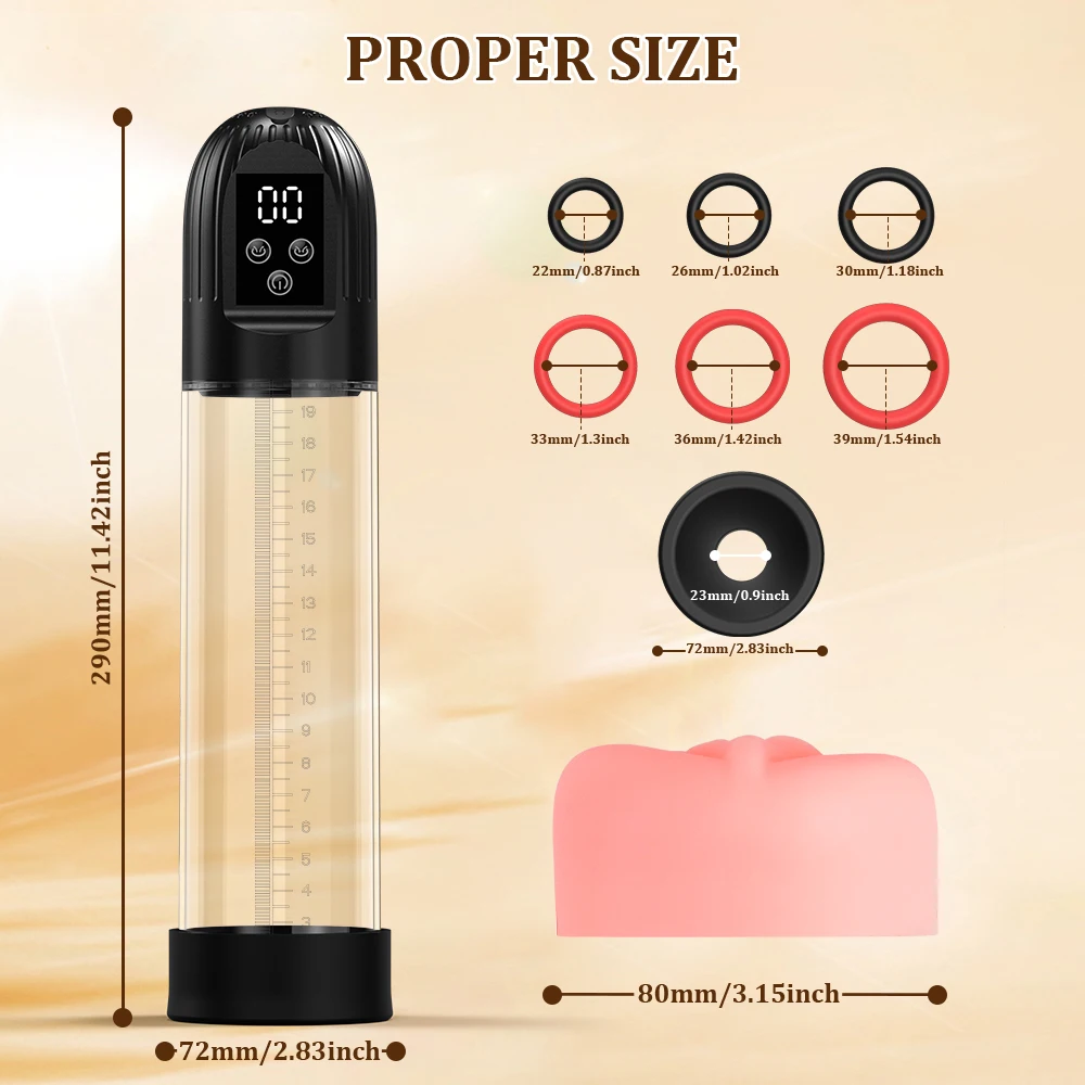 مضخة القضيب الكهربائية القضيب المكبر مضخة تفريغ الجنس لعب للرجال القضيب أكبر المدرب الكبار الذكور الاستمناء القضيب توسيع #2