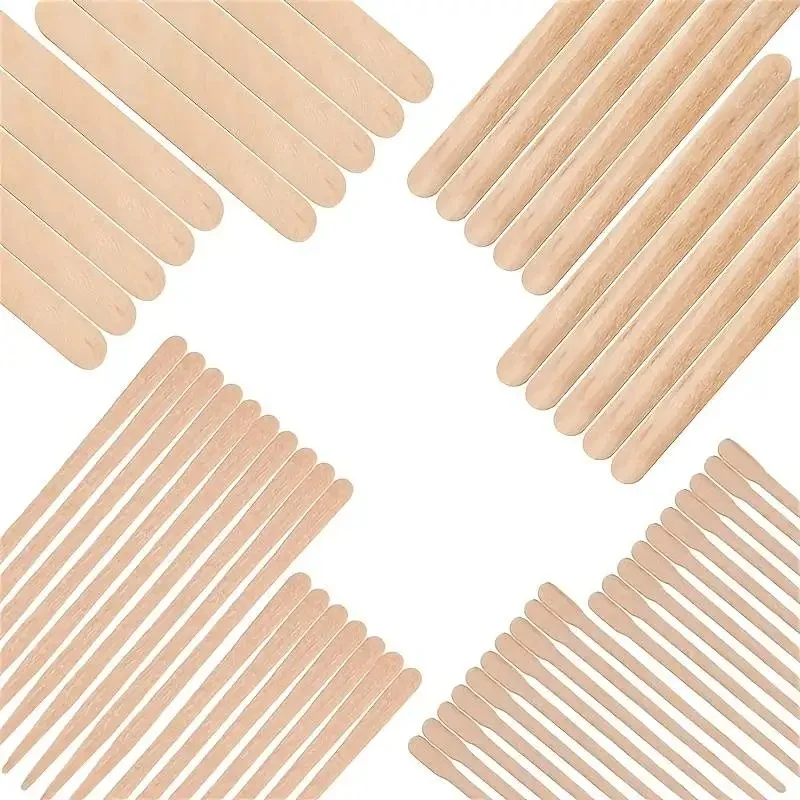 Woman Wooden Hair Removal Stick Disposable Depilation Spatula Wax Sticks Wood Face Eyebrows Waxing Spatula Beauty Tool view 2