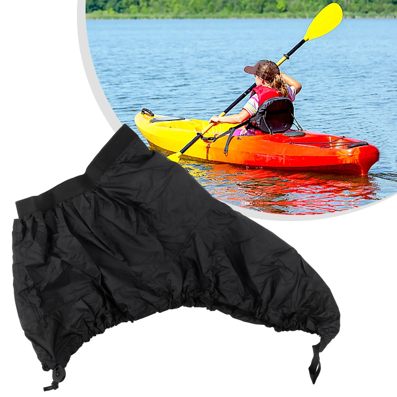 Waterproof Kayak Canoe Boat Spraydeck Spray Deck Skirt Cockpit Cover Adjustable Kayak Cockpit Deck Cover