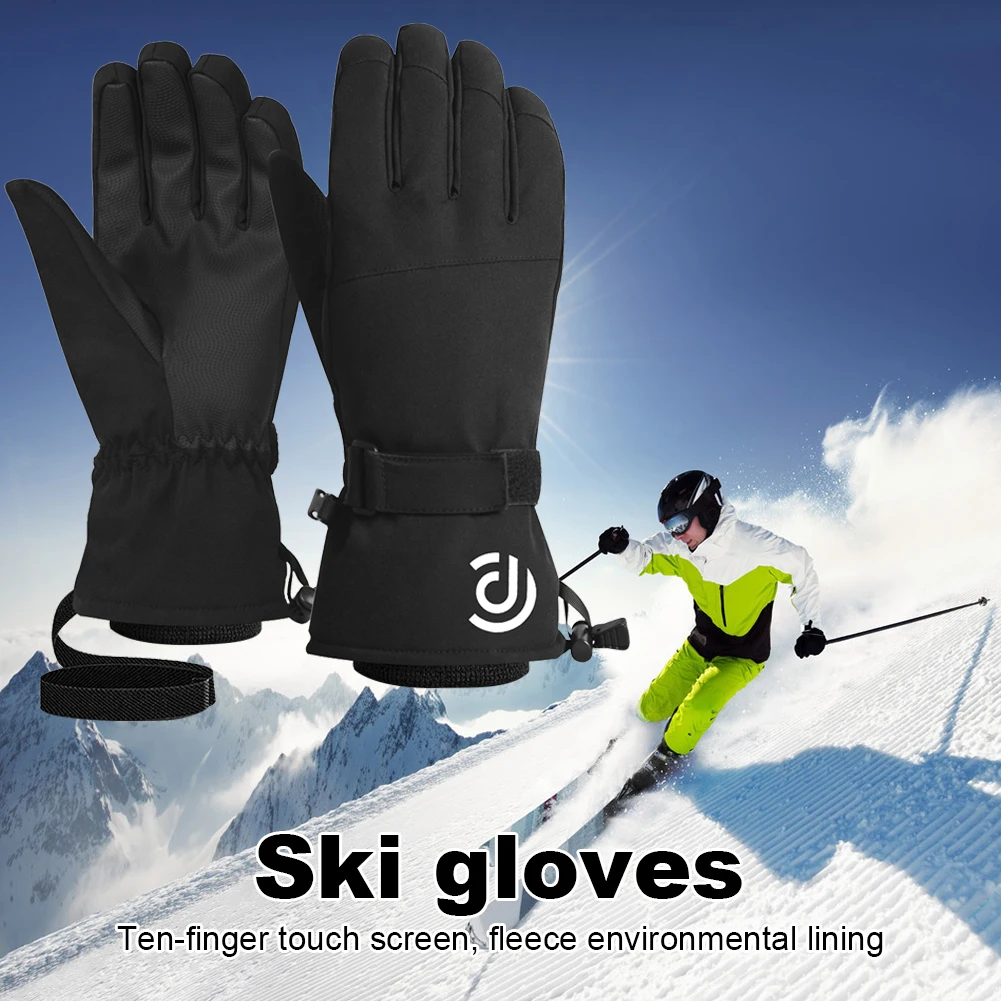 S-XL Unisex Full Finger Mittens Waterproof Cold Resistance Gloves Touch-Screen Windproof Men Women Winter Warm Mittens