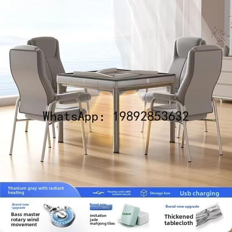 CZ Silent Integrated Table Dual-use Household No-grabbing Chess and Cards Low-noise Fully Automatic Heating Mahjong Machine