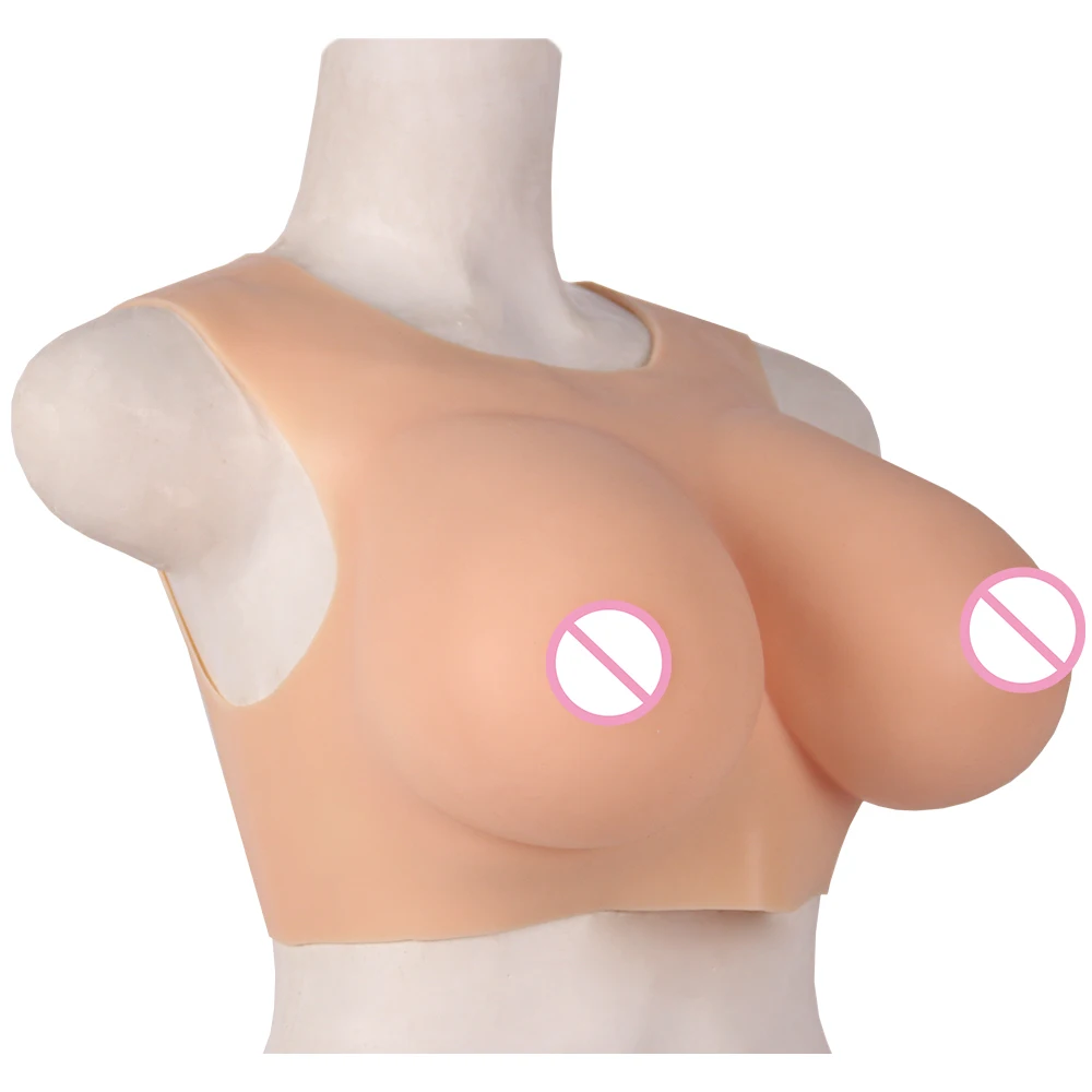 No Collar Fake Silicone Breast Forms B/C/D/E/G Cup Transgender Drag Queen Shemale Crossdress For Men