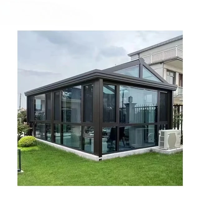 Solarium زجاجي من الألومنيوم لغرفة الشمس، سقف مقاوم للماء، تطبيق فيلا خارجية، Solarium تجاري، غرفة نوم من الألومنيوم في الهواء الطلق #5