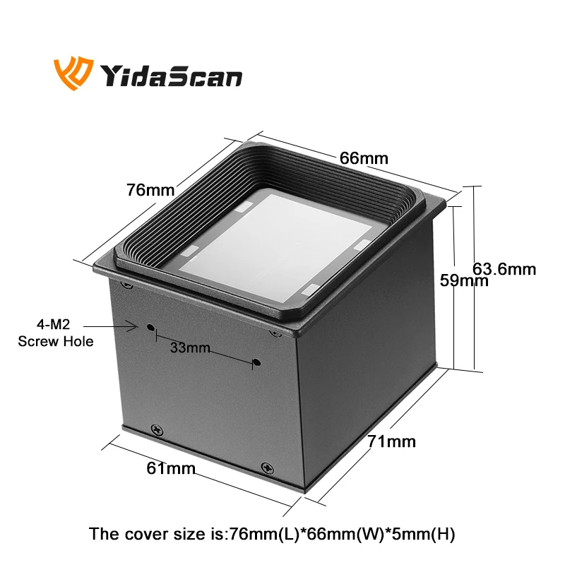 Imagem -02 - Yidascan-fixo Mount qr Code Barcode Scanner Módulo Usb Rs232 Wiegand Auto Indução Quiosque Leitor Torniquete Fm300 1d 2d