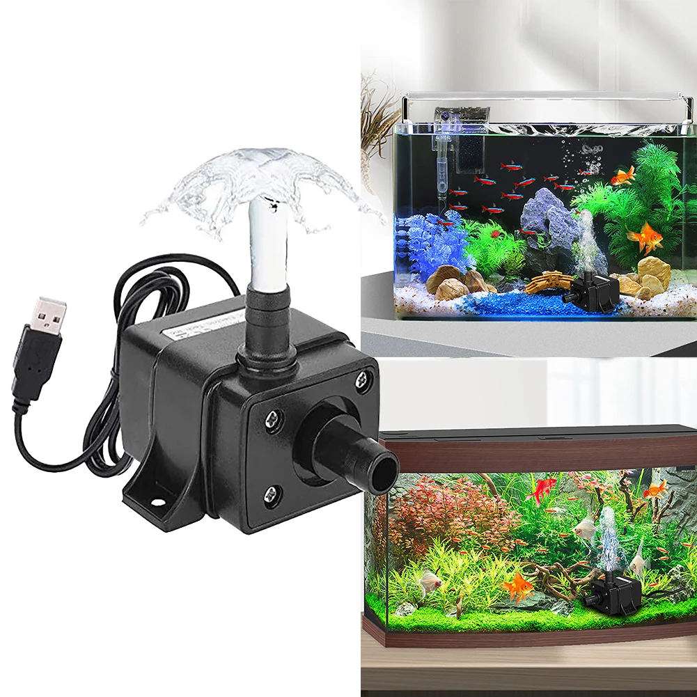 مضخة مياه معالجة USB فعالة بدون فرش 120LH DC5V للبيئات المائية مثالية للنوافير والخزانات