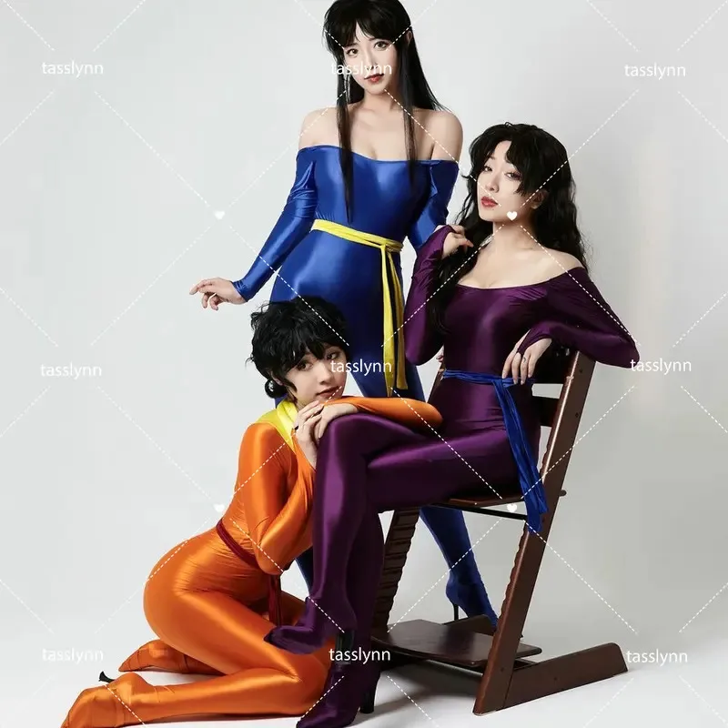 QQ34Cat's Eye Tam Hitomi Ai 의상 Rui KISUGI Sylia Bodysuit Alexia Chamade Zentai Suit with Belt