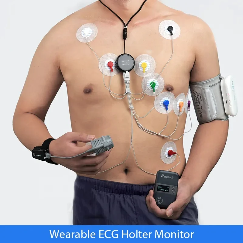 Lepu Creative Wearable 72H Ekg Holter Monitor Real Time Monitoring Portable Ecg Holter Equipment