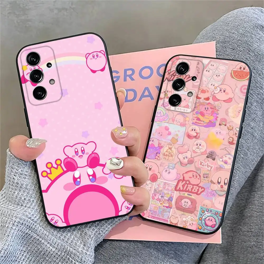 Cartoon Pink Pixel K-Kirbys-KK Phone Case For Samsung S26,S25,S24,S23,S22,S21,S30,Ultra,Plus,Fe,Soft Silicone Black Cover