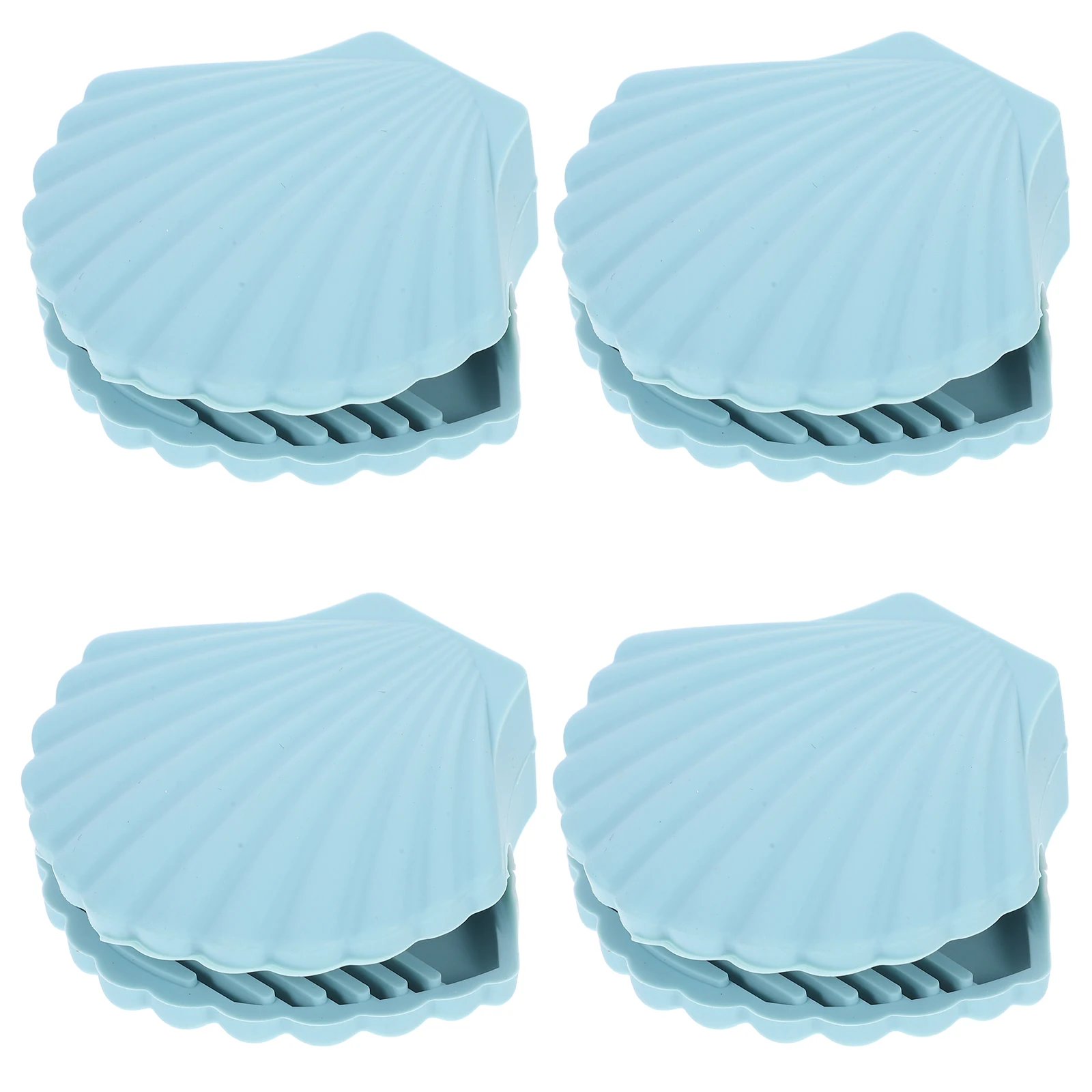 

4 Pcs Silicone Pot Handle Gloves Nonskid Grips Frying Pan Anti-scald Cover Blue Anti-slip Heat-resistant