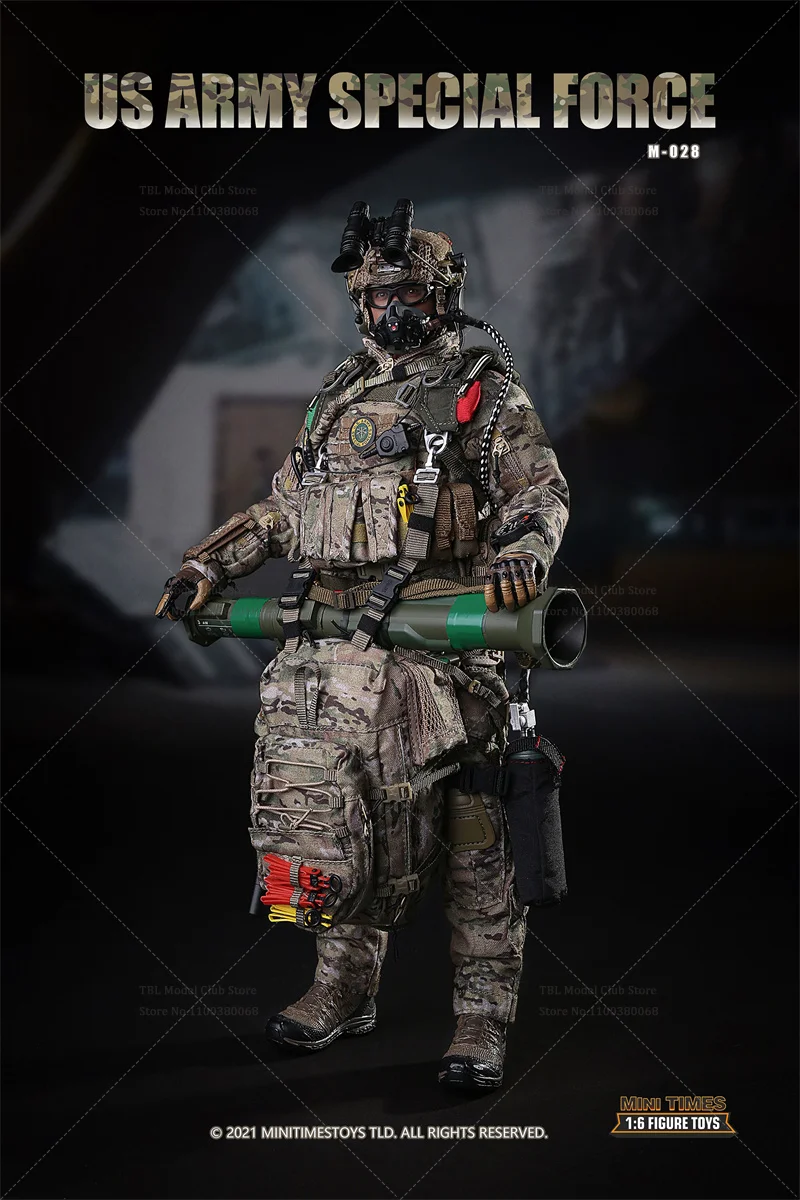 Zabawki Minitimes Figurka Akcji Sił Specjalnych Armii USA w Skali 1/6 dla 12-calowych Figurek - Pełny Zestaw Militarnego Wyposażenia, Zabawka Żołnierza Szybkiej Reakcji