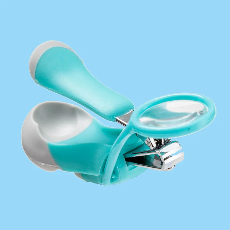 Baby Nail Clipper With Clear Magnifying Glass Pocket Kids Nail Cutters Safety Infant Finger Toe Trimmer Newborn Cutting Tools