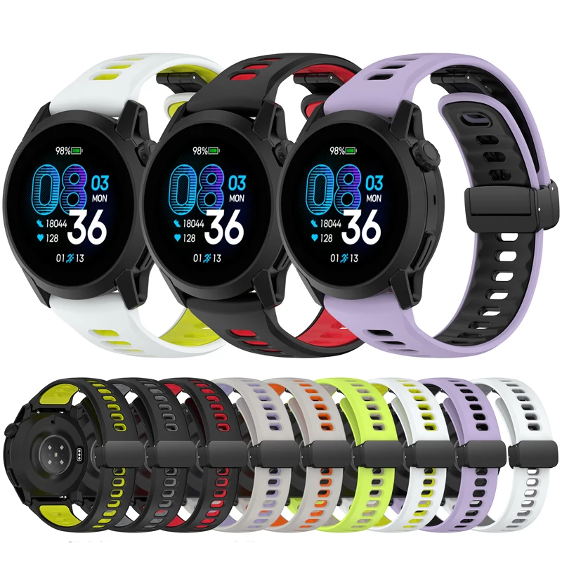 22mm Magnetic Silicone Strap For Amazfit Active Max/Balance 3 2/GTR 4 3 3 Pro Bracelet Amazfit Bip Max 6 5/T-Rex 3 Pro 48mm Band