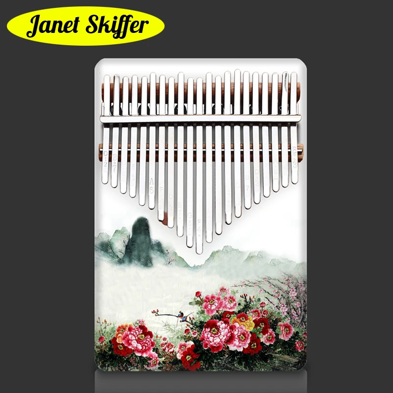 

High Quality Full Solid 21 Keys Kalimba Thumb Piano Metal Keyboards Creative Music Box with Learning Book for Kids Adults Teens